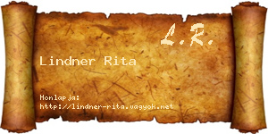 Lindner Rita névjegykártya